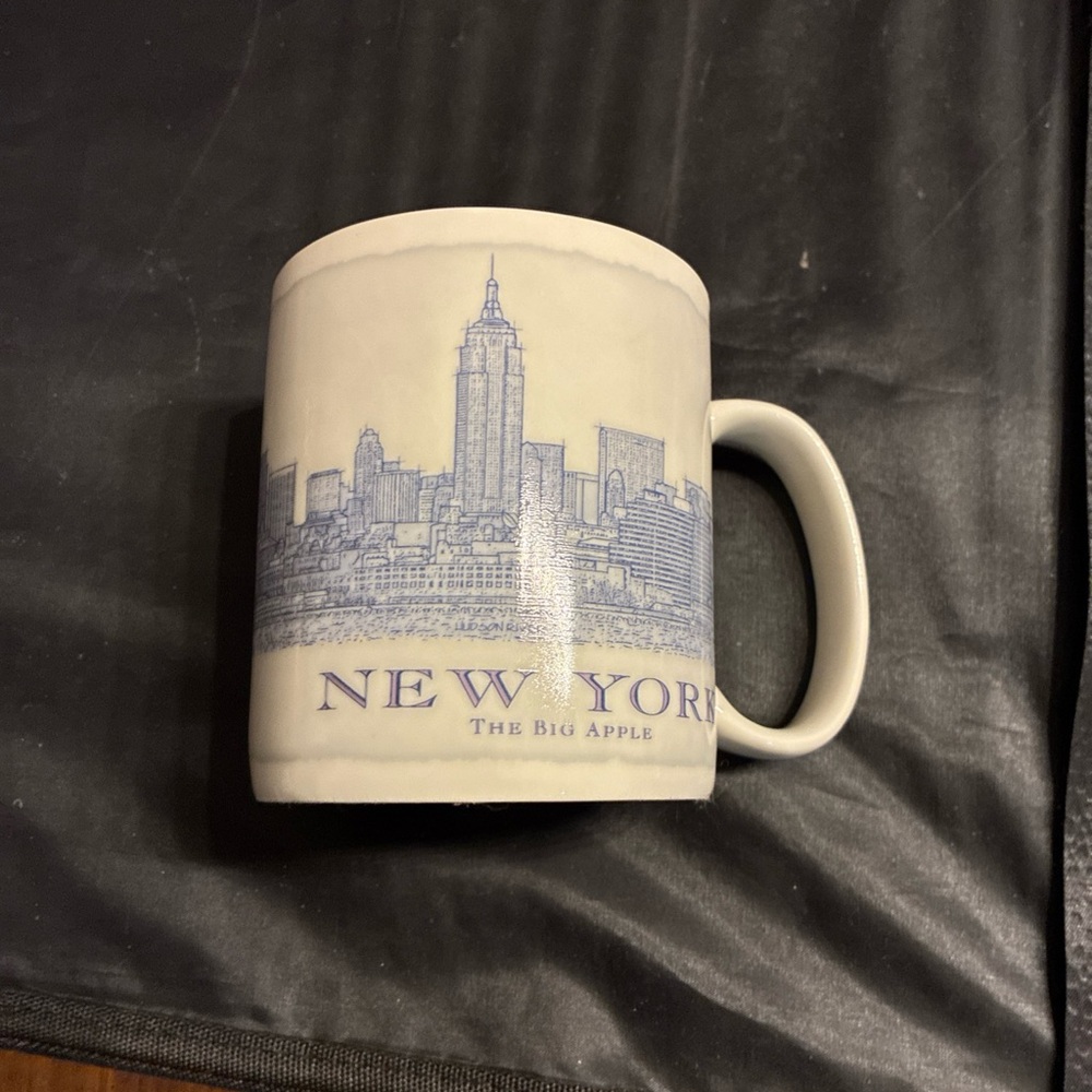 New York Skyline Mug - Blue and White Starbucks
